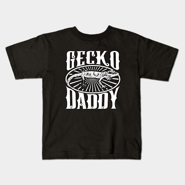 Gecko lover - Gecko Daddy Kids T-Shirt by Modern Medieval Design